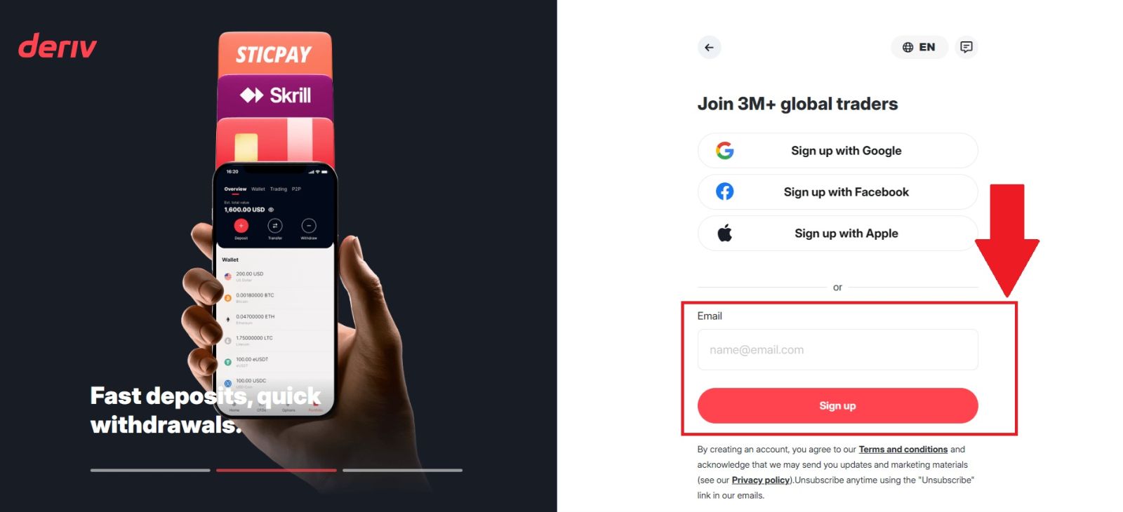 2026 年如何创建 Deriv 帐户：初学者分步注册指南