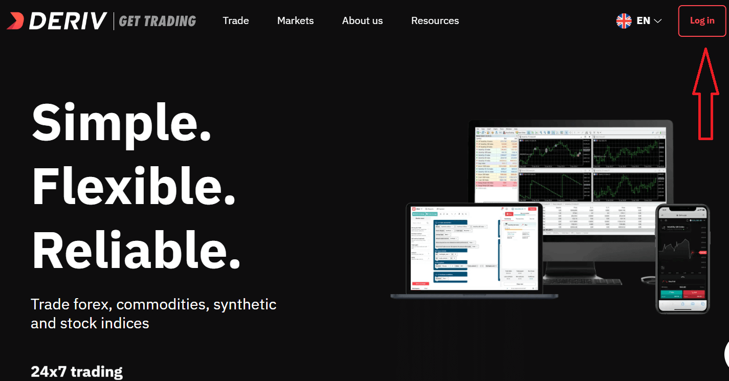 Auala e tatala ai le teugatupe ma saini i Deriv