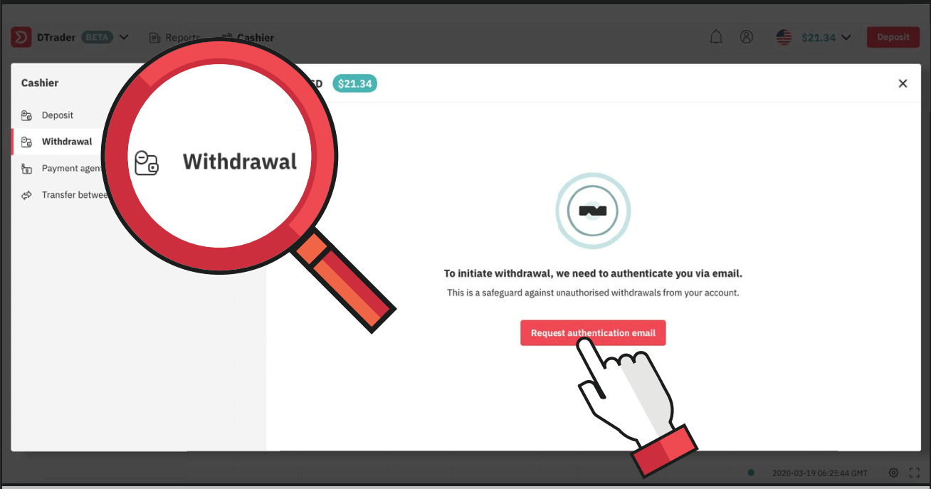 Conas Cuntas a Oscailt agus Airgead a Aistarraingt ag Deriv