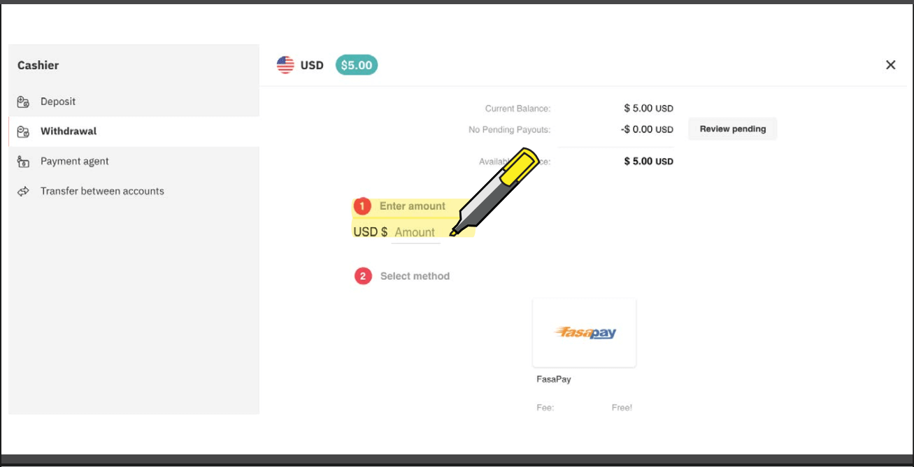 Conas Cuntas a Oscailt agus Airgead a Aistarraingt ag Deriv