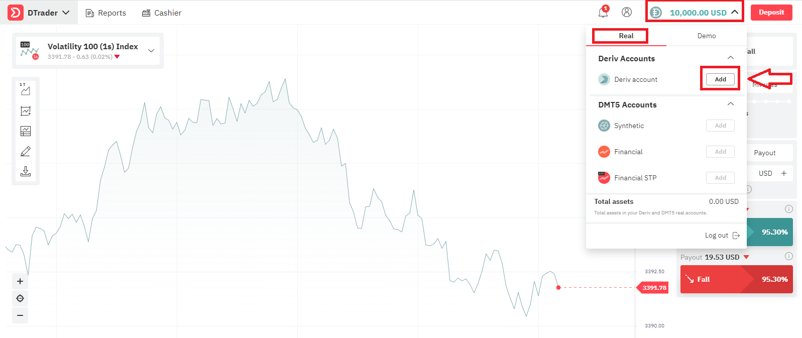 Ahoana ny fisoratana anarana sy ny varotra Forex amin'ny Deriv