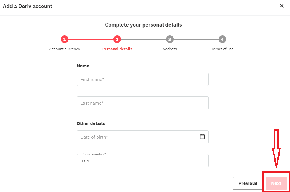 Deriv پر سائن اپ اور رقم جمع کرنے کا طریقہ